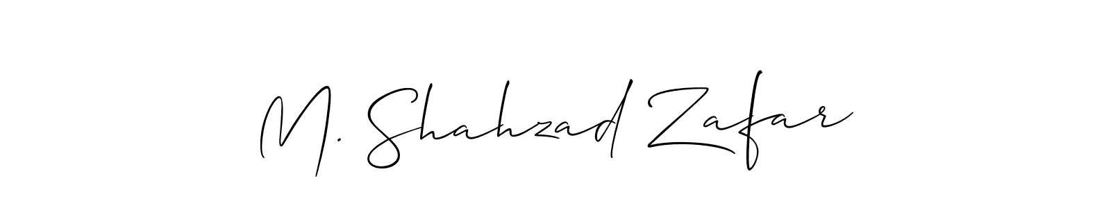 Also we have M. Shahzad Zafar name is the best signature style. Create professional handwritten signature collection using Allison_Script autograph style. M. Shahzad Zafar signature style 2 images and pictures png