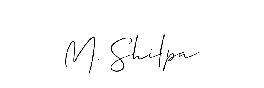 Make a beautiful signature design for name M. Shilpa. With this signature (Allison_Script) style, you can create a handwritten signature for free. M. Shilpa signature style 2 images and pictures png