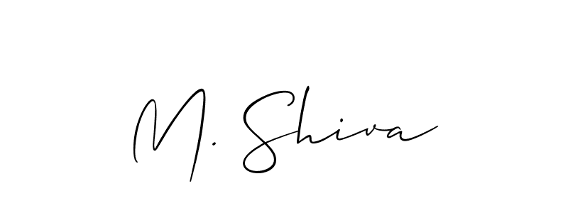 Make a beautiful signature design for name M. Shiva. With this signature (Allison_Script) style, you can create a handwritten signature for free. M. Shiva signature style 2 images and pictures png