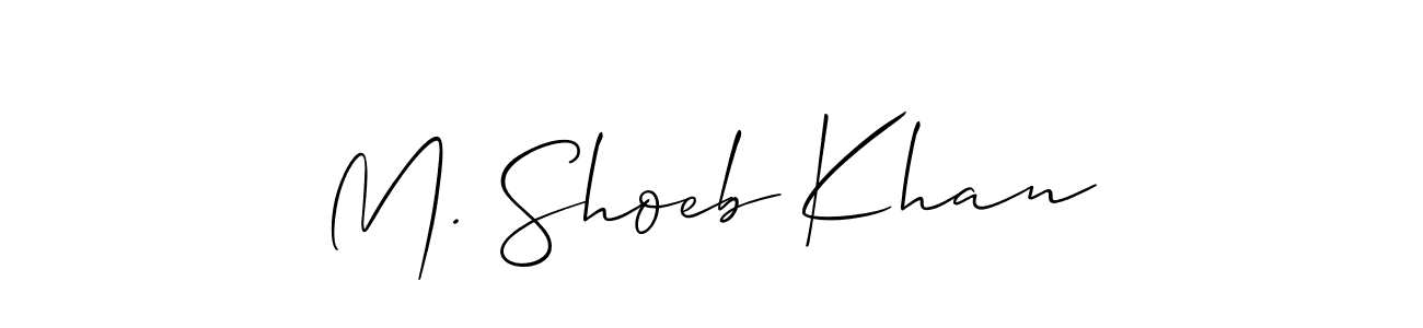 How to make M. Shoeb Khan signature? Allison_Script is a professional autograph style. Create handwritten signature for M. Shoeb Khan name. M. Shoeb Khan signature style 2 images and pictures png