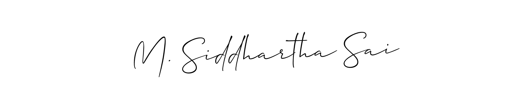 Make a beautiful signature design for name M. Siddhartha Sai. With this signature (Allison_Script) style, you can create a handwritten signature for free. M. Siddhartha Sai signature style 2 images and pictures png