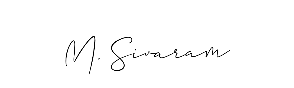 Best and Professional Signature Style for M. Sivaram. Allison_Script Best Signature Style Collection. M. Sivaram signature style 2 images and pictures png