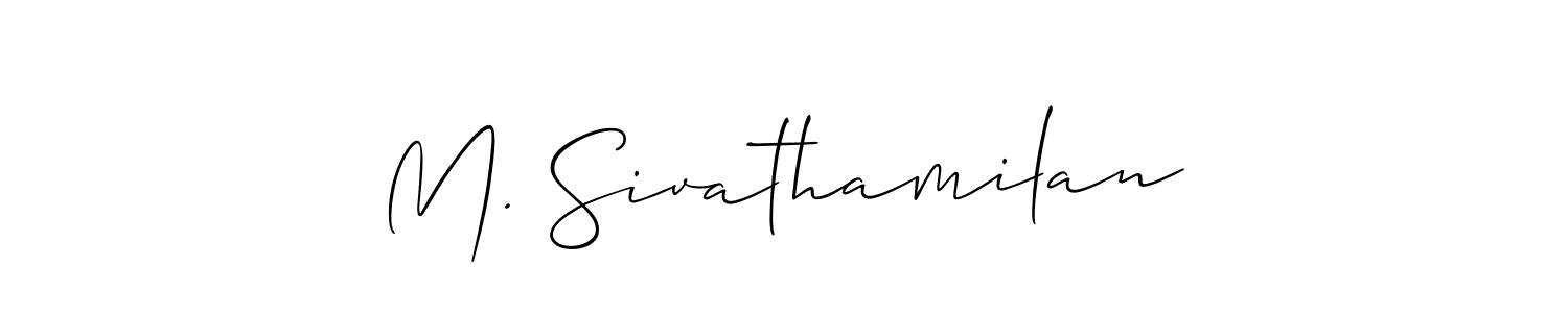 M. Sivathamilan stylish signature style. Best Handwritten Sign (Allison_Script) for my name. Handwritten Signature Collection Ideas for my name M. Sivathamilan. M. Sivathamilan signature style 2 images and pictures png