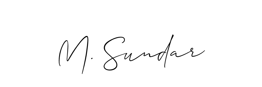 Similarly Allison_Script is the best handwritten signature design. Signature creator online .You can use it as an online autograph creator for name M. Sundar. M. Sundar signature style 2 images and pictures png