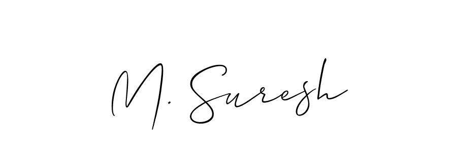 Allison_Script is a professional signature style that is perfect for those who want to add a touch of class to their signature. It is also a great choice for those who want to make their signature more unique. Get M. Suresh name to fancy signature for free. M. Suresh signature style 2 images and pictures png