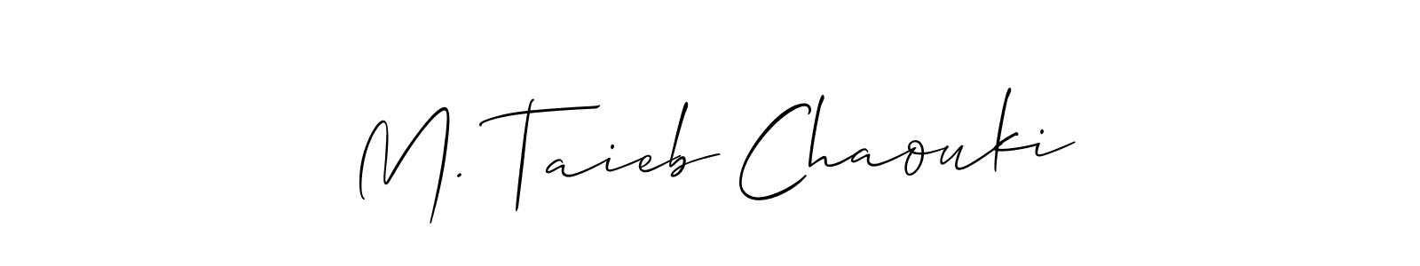 It looks lik you need a new signature style for name M. Taieb Chaouki. Design unique handwritten (Allison_Script) signature with our free signature maker in just a few clicks. M. Taieb Chaouki signature style 2 images and pictures png