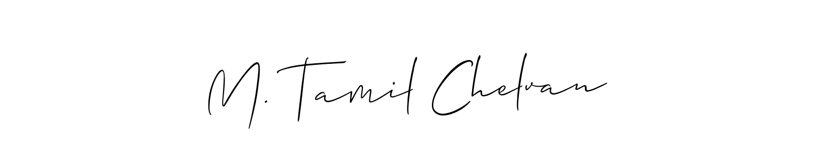 How to Draw M. Tamil Chelvan signature style? Allison_Script is a latest design signature styles for name M. Tamil Chelvan. M. Tamil Chelvan signature style 2 images and pictures png