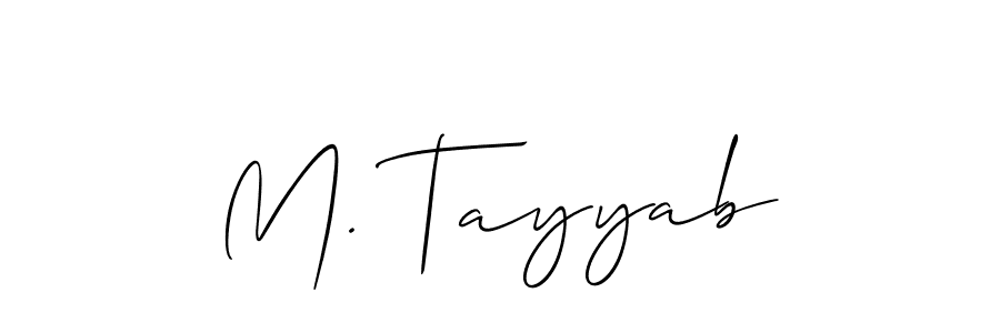 Make a short M. Tayyab signature style. Manage your documents anywhere anytime using Allison_Script. Create and add eSignatures, submit forms, share and send files easily. M. Tayyab signature style 2 images and pictures png