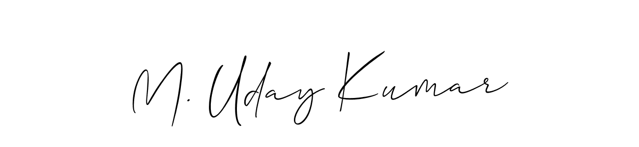 How to make M. Uday Kumar name signature. Use Allison_Script style for creating short signs online. This is the latest handwritten sign. M. Uday Kumar signature style 2 images and pictures png