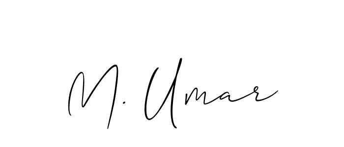 Also You can easily find your signature by using the search form. We will create M. Umar name handwritten signature images for you free of cost using Allison_Script sign style. M. Umar signature style 2 images and pictures png
