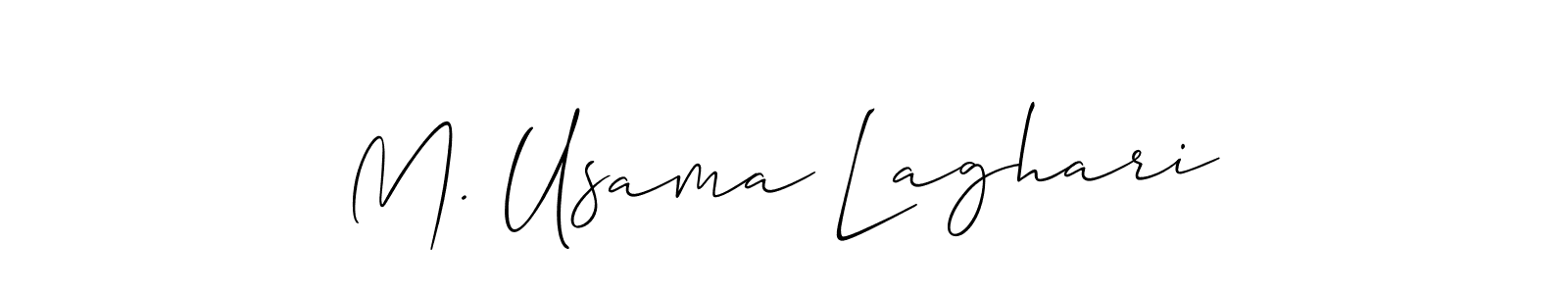 Create a beautiful signature design for name M. Usama Laghari. With this signature (Allison_Script) fonts, you can make a handwritten signature for free. M. Usama Laghari signature style 2 images and pictures png