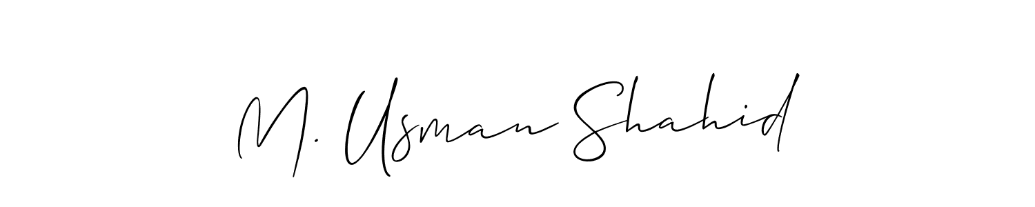 Make a beautiful signature design for name M. Usman Shahid. With this signature (Allison_Script) style, you can create a handwritten signature for free. M. Usman Shahid signature style 2 images and pictures png