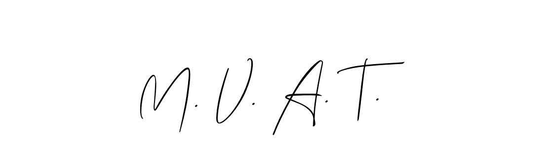 Create a beautiful signature design for name M. V. A. T.. With this signature (Allison_Script) fonts, you can make a handwritten signature for free. M. V. A. T. signature style 2 images and pictures png