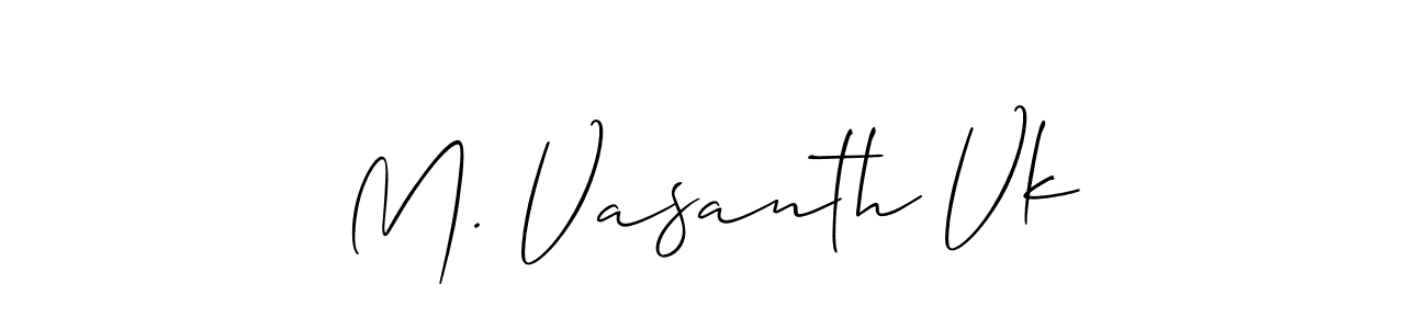 Best and Professional Signature Style for M. Vasanth Vk. Allison_Script Best Signature Style Collection. M. Vasanth Vk signature style 2 images and pictures png