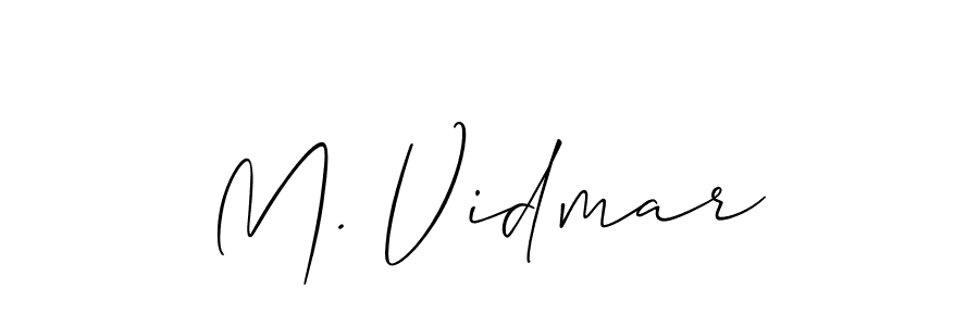 Also we have M. Vidmar name is the best signature style. Create professional handwritten signature collection using Allison_Script autograph style. M. Vidmar signature style 2 images and pictures png