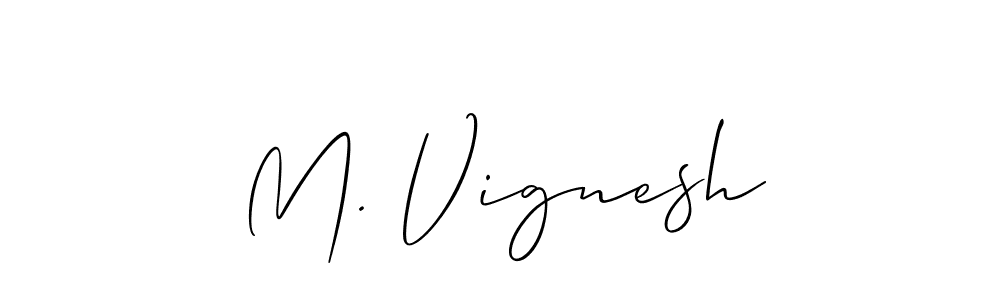 How to make M. Vignesh signature? Allison_Script is a professional autograph style. Create handwritten signature for M. Vignesh name. M. Vignesh signature style 2 images and pictures png