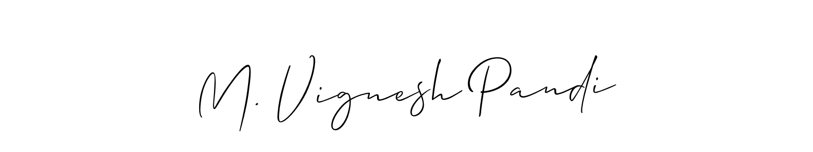 Best and Professional Signature Style for M. Vignesh Pandi. Allison_Script Best Signature Style Collection. M. Vignesh Pandi signature style 2 images and pictures png