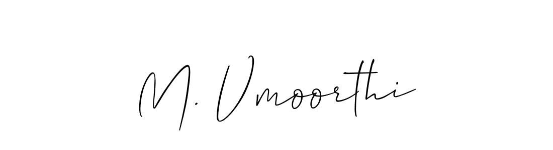 You should practise on your own different ways (Allison_Script) to write your name (M. Vmoorthi) in signature. don't let someone else do it for you. M. Vmoorthi signature style 2 images and pictures png