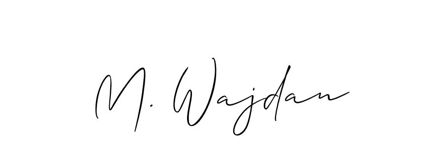 How to make M. Wajdan signature? Allison_Script is a professional autograph style. Create handwritten signature for M. Wajdan name. M. Wajdan signature style 2 images and pictures png