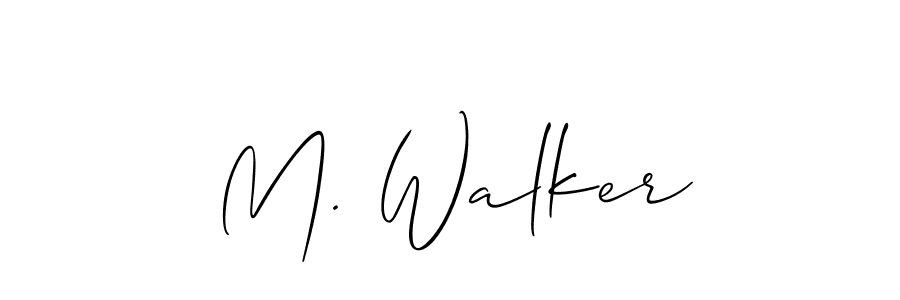 Make a beautiful signature design for name M. Walker. With this signature (Allison_Script) style, you can create a handwritten signature for free. M. Walker signature style 2 images and pictures png