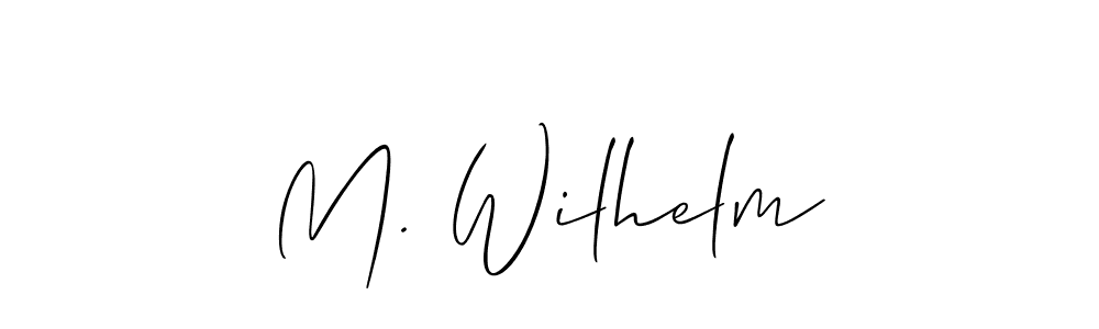 How to Draw M. Wilhelm signature style? Allison_Script is a latest design signature styles for name M. Wilhelm. M. Wilhelm signature style 2 images and pictures png