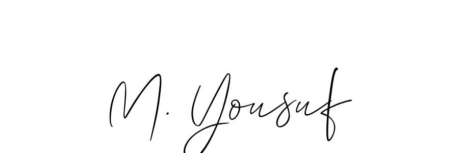 Design your own signature with our free online signature maker. With this signature software, you can create a handwritten (Allison_Script) signature for name M. Yousuf. M. Yousuf signature style 2 images and pictures png