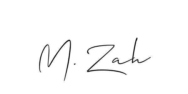 Allison_Script is a professional signature style that is perfect for those who want to add a touch of class to their signature. It is also a great choice for those who want to make their signature more unique. Get M. Zah name to fancy signature for free. M. Zah signature style 2 images and pictures png
