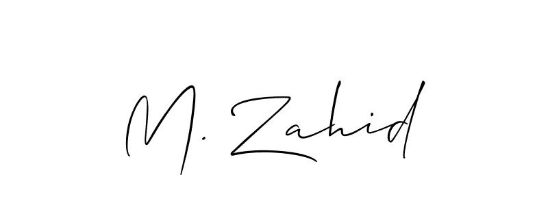 Allison_Script is a professional signature style that is perfect for those who want to add a touch of class to their signature. It is also a great choice for those who want to make their signature more unique. Get M. Zahid name to fancy signature for free. M. Zahid signature style 2 images and pictures png