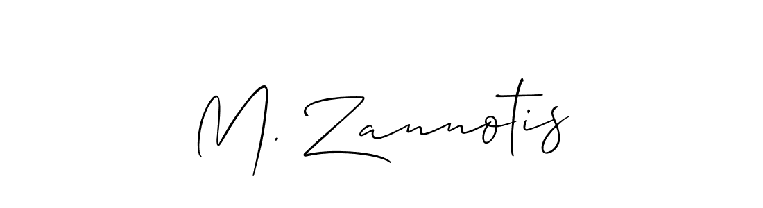 if you are searching for the best signature style for your name M. Zannotis. so please give up your signature search. here we have designed multiple signature styles  using Allison_Script. M. Zannotis signature style 2 images and pictures png