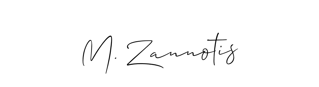 Make a beautiful signature design for name M. Zannotis. With this signature (Allison_Script) style, you can create a handwritten signature for free. M. Zannotis signature style 2 images and pictures png