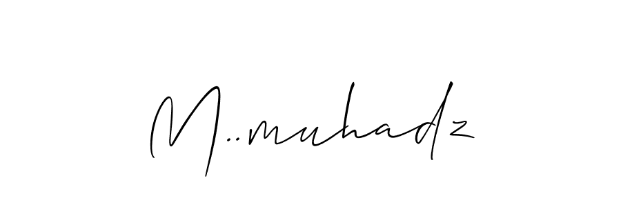 Use a signature maker to create a handwritten signature online. With this signature software, you can design (Allison_Script) your own signature for name M..muhadz. M..muhadz signature style 2 images and pictures png