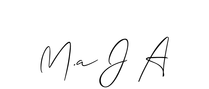It looks lik you need a new signature style for name M.a J A. Design unique handwritten (Allison_Script) signature with our free signature maker in just a few clicks. M.a J A signature style 2 images and pictures png