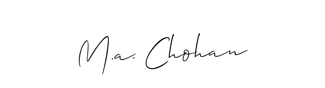 Create a beautiful signature design for name M.a. Chohan. With this signature (Allison_Script) fonts, you can make a handwritten signature for free. M.a. Chohan signature style 2 images and pictures png