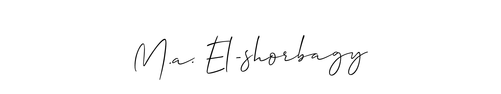 Best and Professional Signature Style for M.a. El-shorbagy. Allison_Script Best Signature Style Collection. M.a. El-shorbagy signature style 2 images and pictures png