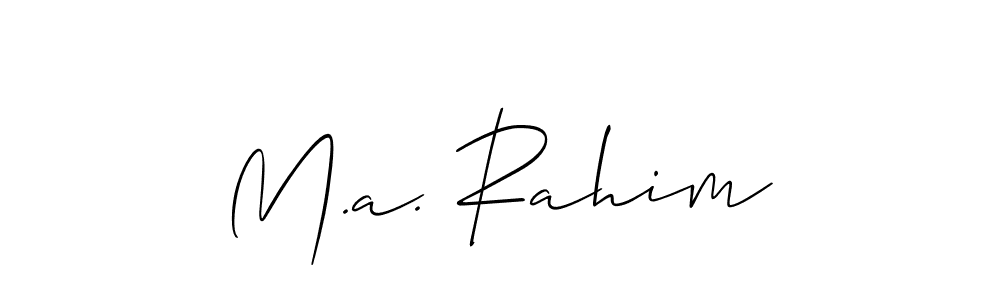 How to Draw M.a. Rahim signature style? Allison_Script is a latest design signature styles for name M.a. Rahim. M.a. Rahim signature style 2 images and pictures png