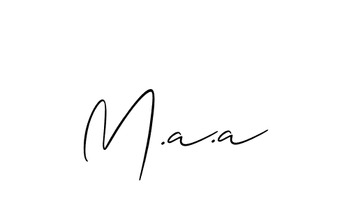 Similarly Allison_Script is the best handwritten signature design. Signature creator online .You can use it as an online autograph creator for name M.a.a. M.a.a signature style 2 images and pictures png