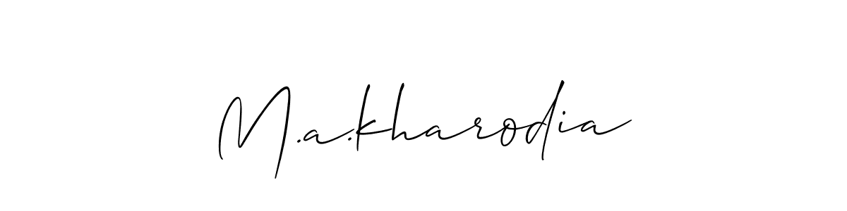 Best and Professional Signature Style for M.a.kharodia. Allison_Script Best Signature Style Collection. M.a.kharodia signature style 2 images and pictures png