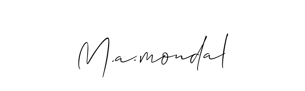 Create a beautiful signature design for name M.a.mondal. With this signature (Allison_Script) fonts, you can make a handwritten signature for free. M.a.mondal signature style 2 images and pictures png