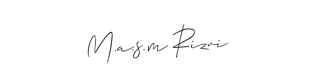 How to make M.a.s.m Rizvi signature? Allison_Script is a professional autograph style. Create handwritten signature for M.a.s.m Rizvi name. M.a.s.m Rizvi signature style 2 images and pictures png