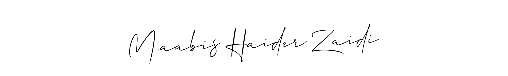 Make a beautiful signature design for name M.aabis Haider Zaidi. Use this online signature maker to create a handwritten signature for free. M.aabis Haider Zaidi signature style 2 images and pictures png