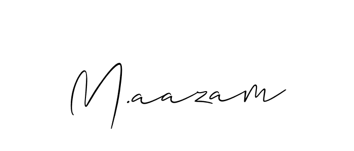 You should practise on your own different ways (Allison_Script) to write your name (M.aazam) in signature. don't let someone else do it for you. M.aazam signature style 2 images and pictures png