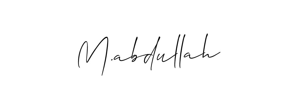 Design your own signature with our free online signature maker. With this signature software, you can create a handwritten (Allison_Script) signature for name M.abdullah. M.abdullah signature style 2 images and pictures png