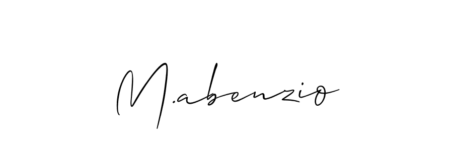 Allison_Script is a professional signature style that is perfect for those who want to add a touch of class to their signature. It is also a great choice for those who want to make their signature more unique. Get M.abenzio name to fancy signature for free. M.abenzio signature style 2 images and pictures png