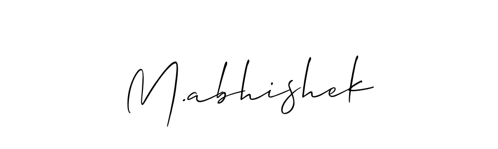 Also You can easily find your signature by using the search form. We will create M.abhishek name handwritten signature images for you free of cost using Allison_Script sign style. M.abhishek signature style 2 images and pictures png