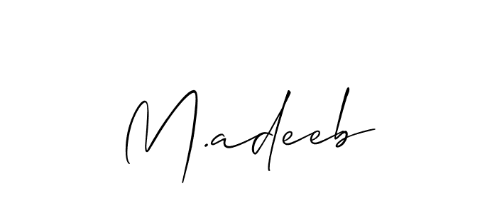 How to make M.adeeb signature? Allison_Script is a professional autograph style. Create handwritten signature for M.adeeb name. M.adeeb signature style 2 images and pictures png