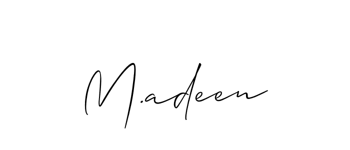 Check out images of Autograph of M.adeen name. Actor M.adeen Signature Style. Allison_Script is a professional sign style online. M.adeen signature style 2 images and pictures png
