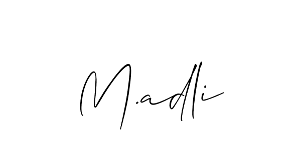 Also You can easily find your signature by using the search form. We will create M.adli name handwritten signature images for you free of cost using Allison_Script sign style. M.adli signature style 2 images and pictures png