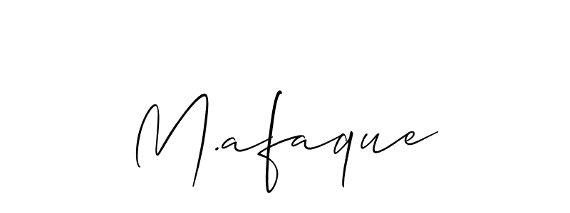 How to make M.afaque signature? Allison_Script is a professional autograph style. Create handwritten signature for M.afaque name. M.afaque signature style 2 images and pictures png