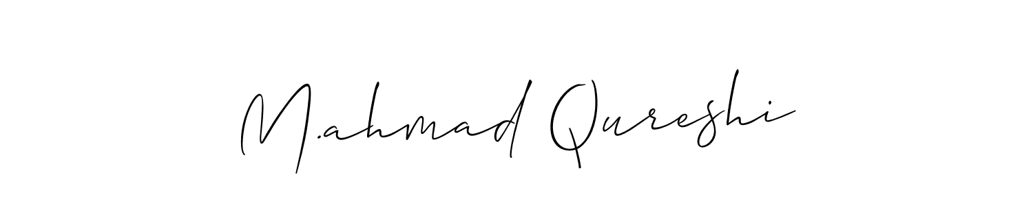 if you are searching for the best signature style for your name M.ahmad Qureshi. so please give up your signature search. here we have designed multiple signature styles  using Allison_Script. M.ahmad Qureshi signature style 2 images and pictures png