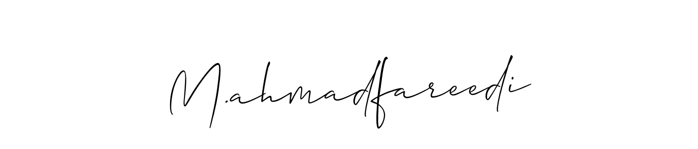 How to make M.ahmadfareedi signature? Allison_Script is a professional autograph style. Create handwritten signature for M.ahmadfareedi name. M.ahmadfareedi signature style 2 images and pictures png